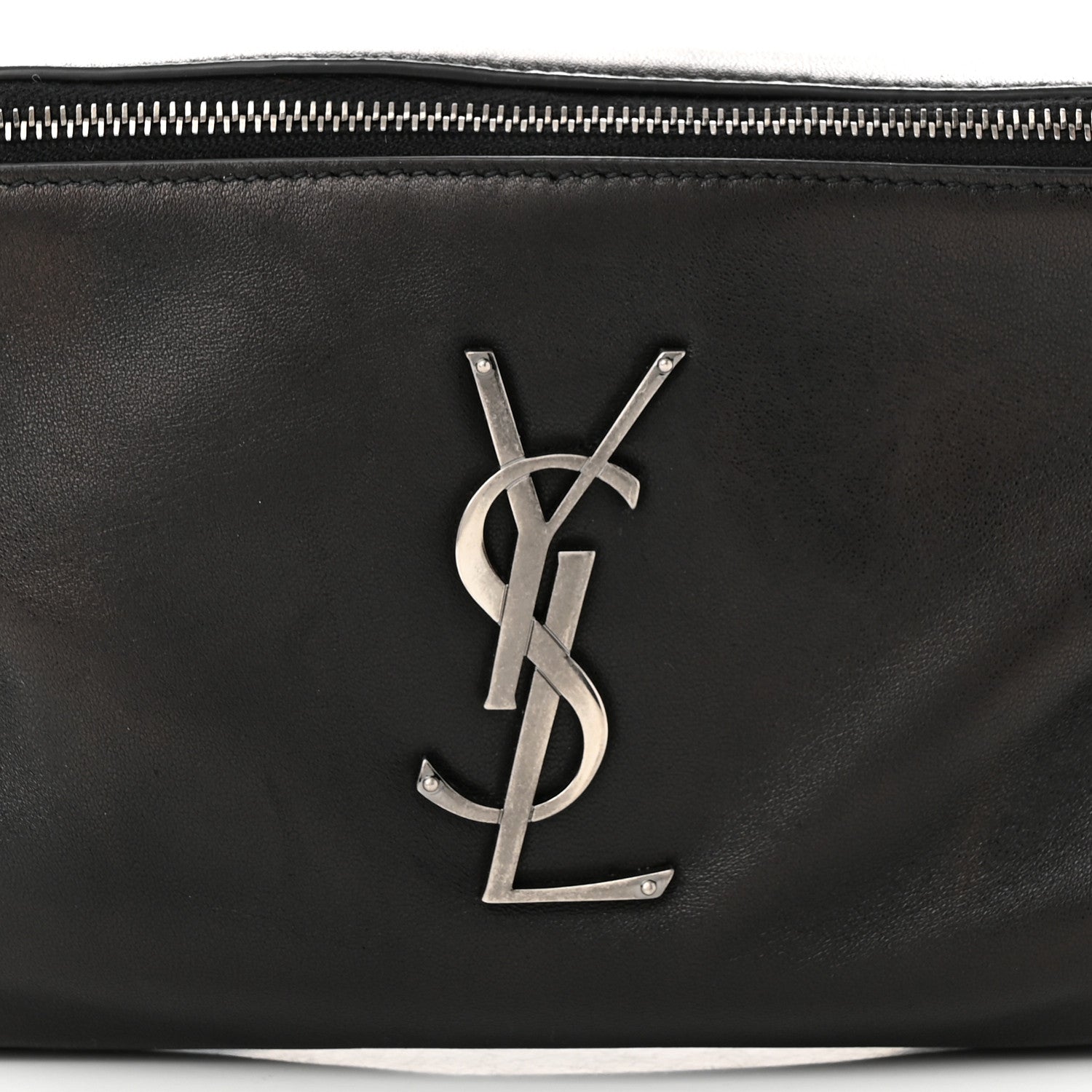 Saint Laurent Calfskin Monogram Belt Bag Black 8 of 11