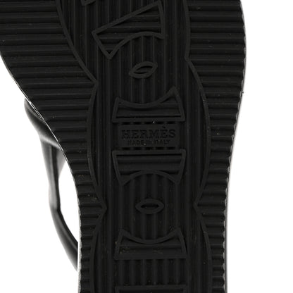 Hermes Nappa Gipsy Sandals 35 Black 8 of 9