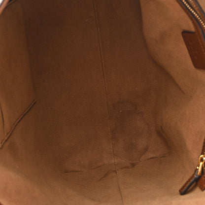 Gucci GG Supreme Monogram Linea A Foldover Tote Brown 5 of 11