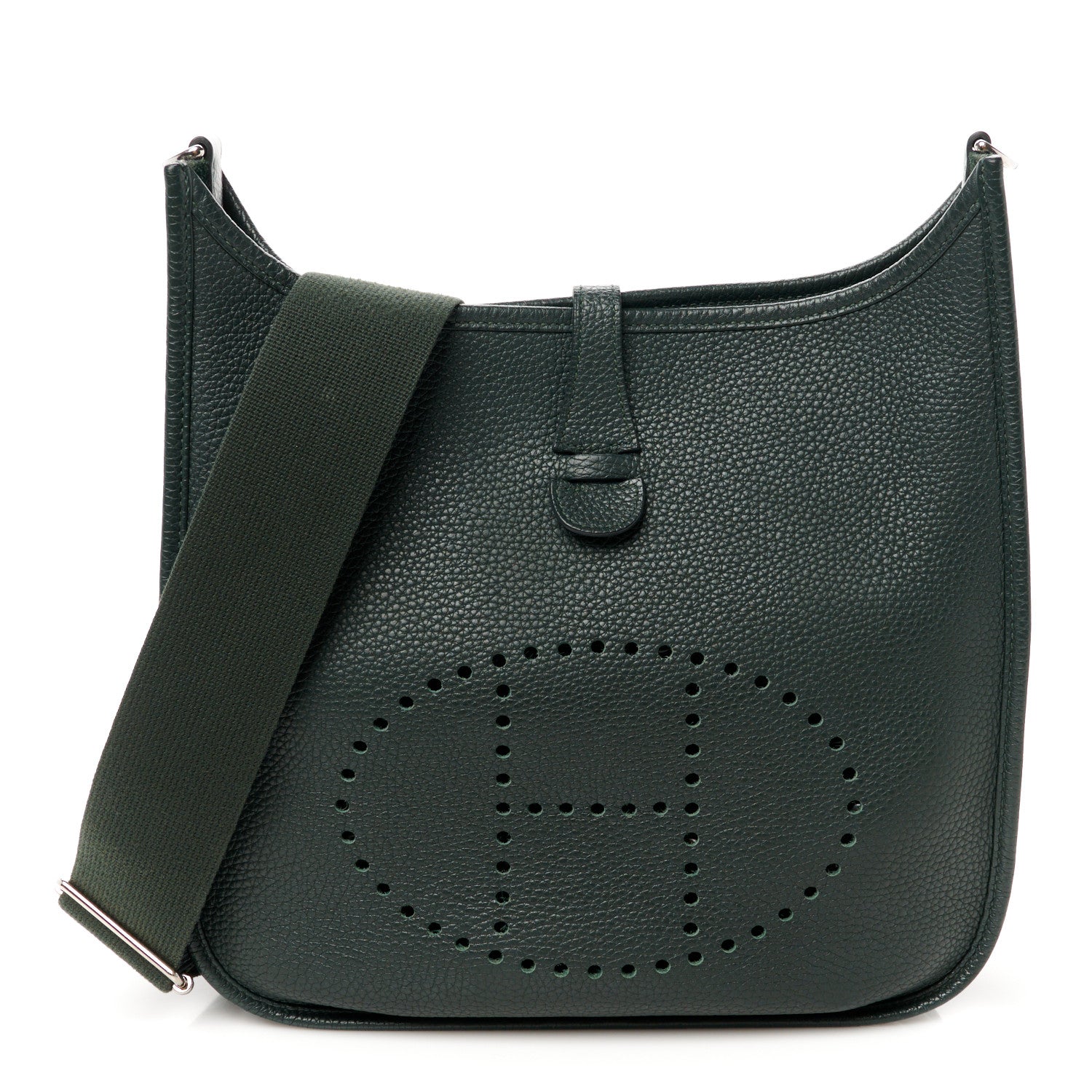 Hermes Taurillon Clemence Evelyne III PM Vert De Gris 1 of 10