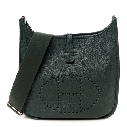 Hermes Taurillon Clemence Evelyne III PM Vert De Gris 1 of 10