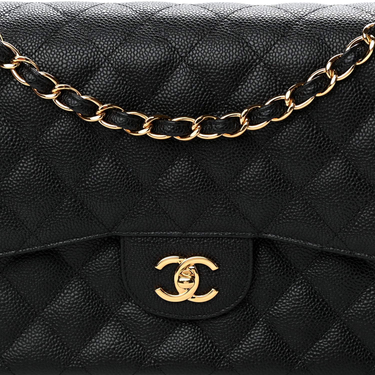 Chanel Caviar Quilted Jumbo Double Flap Black 8 of 11