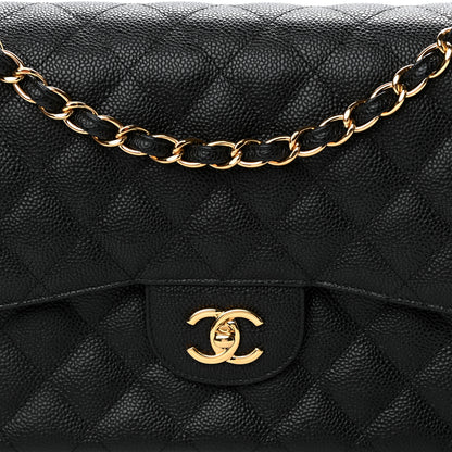 Chanel Caviar Quilted Jumbo Double Flap Black 8 of 11