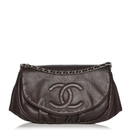 Chanel Caviar Half Moon Wallet On Chain WOC Dark Brown 1 of 10