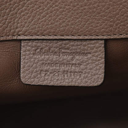 Salvatore Ferragamo Hammered Calfskin Medium Studio Bag Caraway Seed 6 of 10