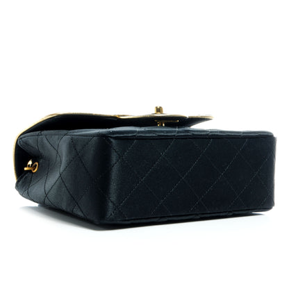 Chanel Satin Quilted Mini Flap Black Gold 4 of 8