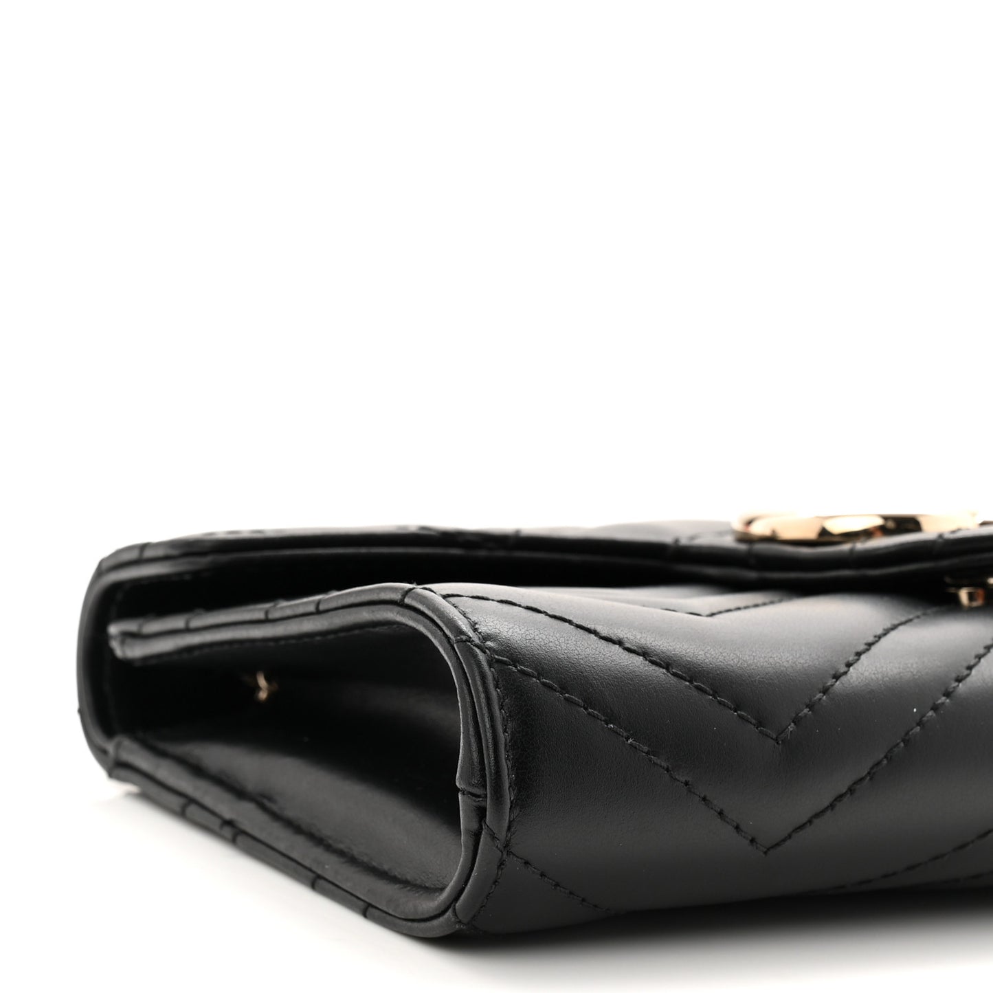 Calfskin Matelasse GG Marmont Wallet on Chain Black