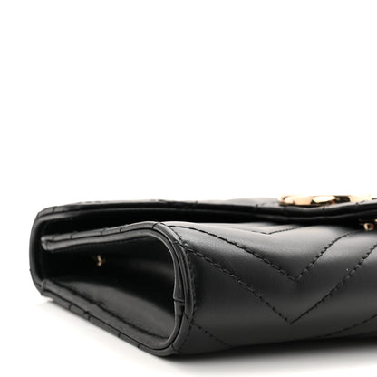 Gucci Calfskin Matelasse GG Marmont Wallet on Chain Black 15 of 19