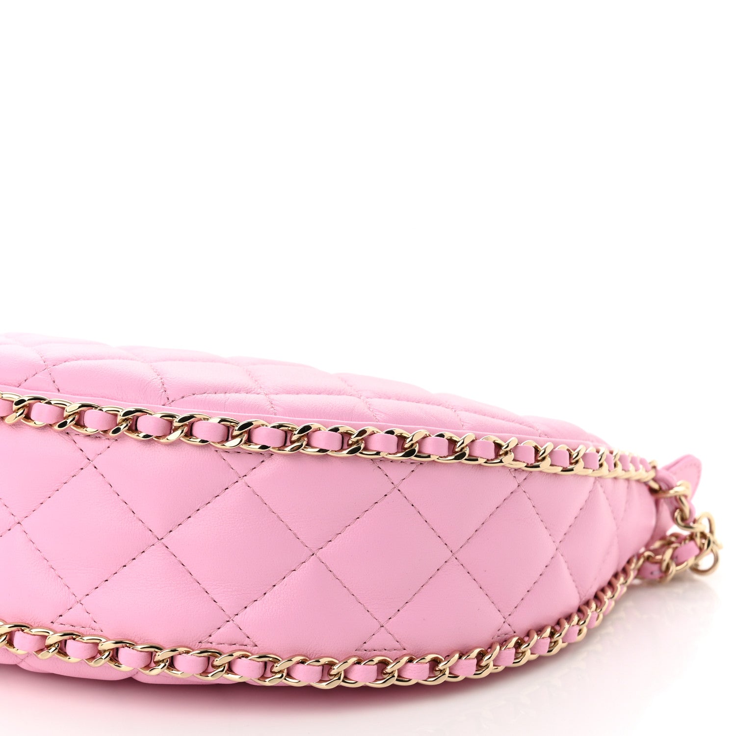 Chanel Lambskin Quilted Small Hobo Bag Pink 10 of 11