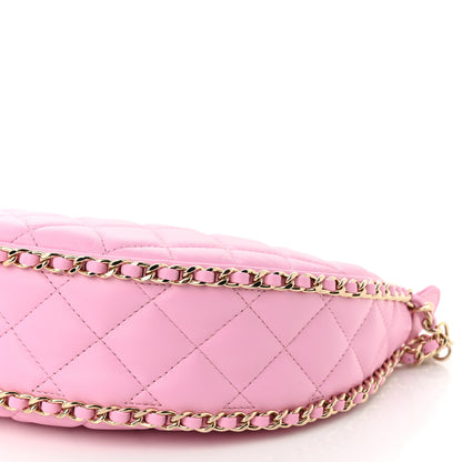 Chanel Lambskin Quilted Small Hobo Bag Pink 10 of 11