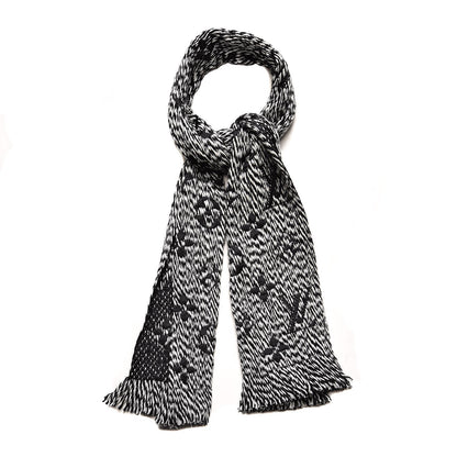 Louis Vuitton Wool Silk Logomania Mix Scarf Black 1 of 4