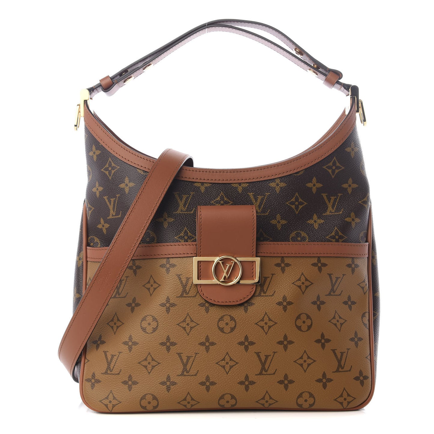 Reverse Monogram Dauphine Hobo MM