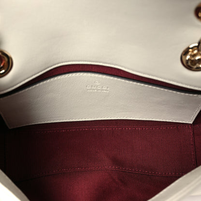 Gucci Lambskin Matelasse Small GG Marmont Shoulder Bag White 5 of 11