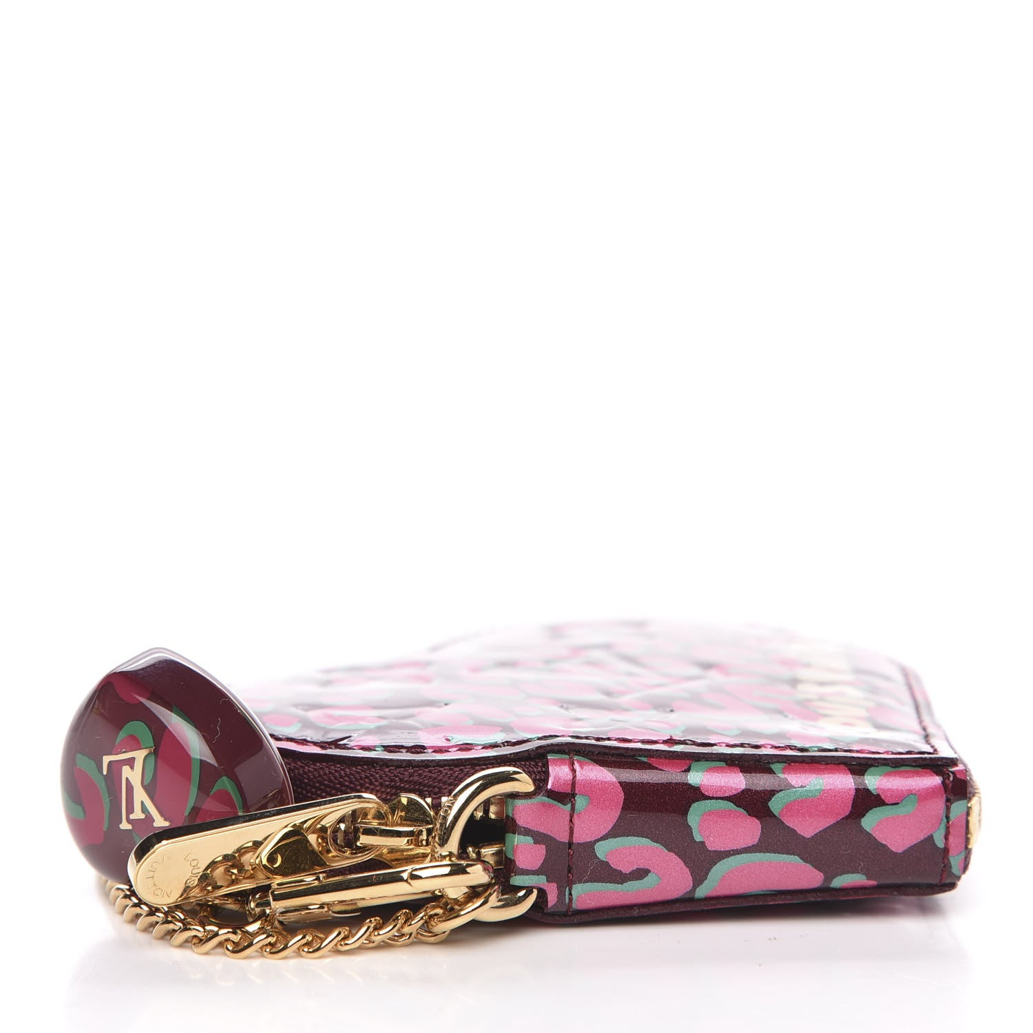 Louis Vuitton Vernis Leopard Coeur Heart Coin Purse Rouge Fauviste 4 of 6
