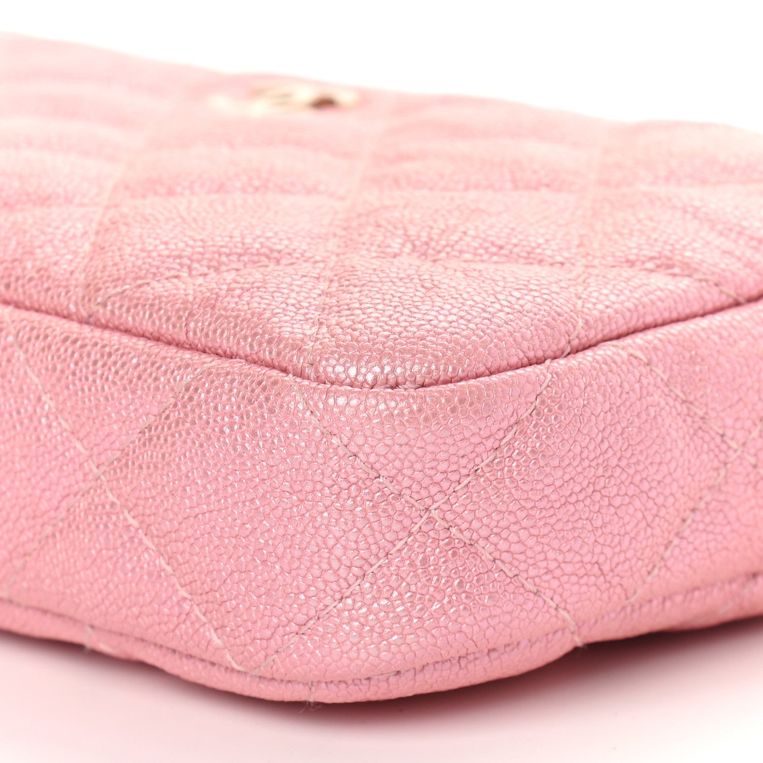 Chanel Iridescent Caviar Quilted Small Clutch With Chain Pink 10 of 10