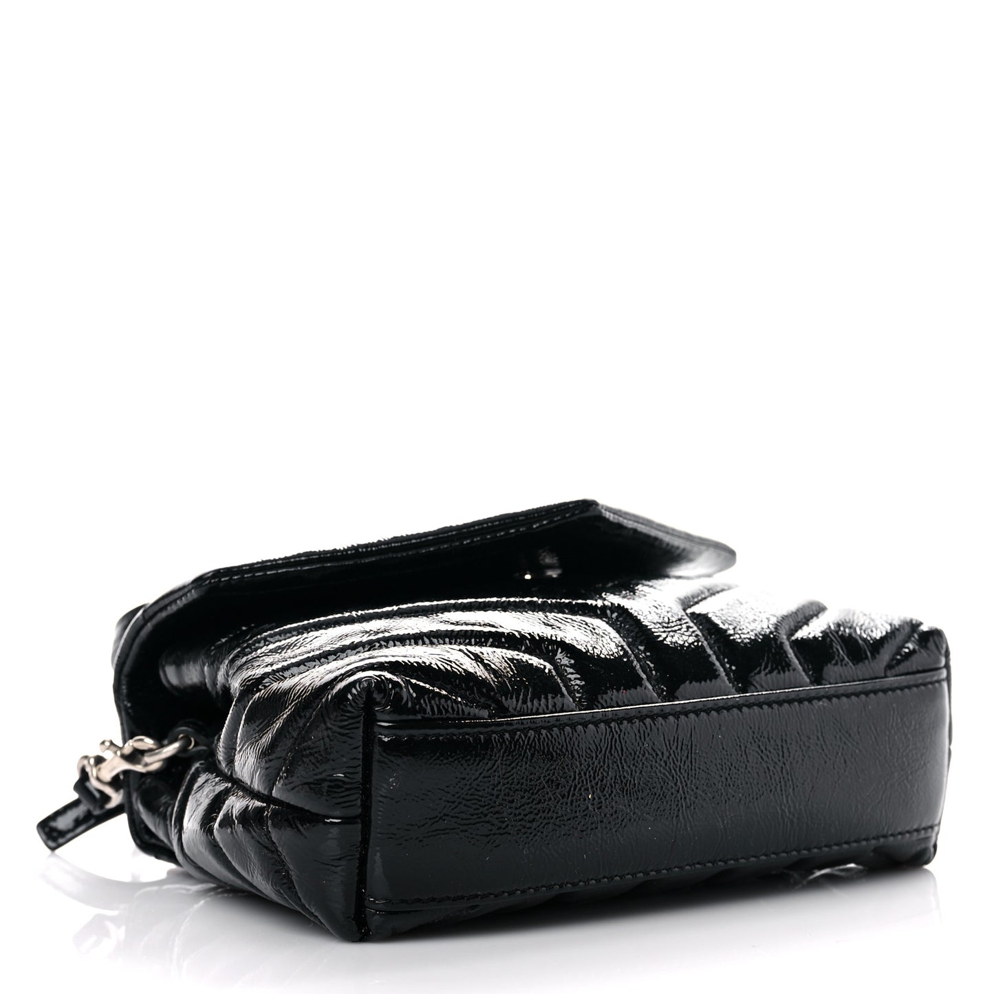 Patent Y Quilted Monogram Toy Loulou Crossbody Bag Black
