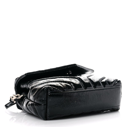 Saint Laurent Patent Y Quilted Monogram Toy Loulou Crossbody Bag Black 5 of 13