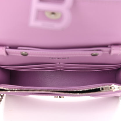 Balenciaga Shiny Box Calfskin Tonal B Hourglass Chain Bag Liliac 5 of 8