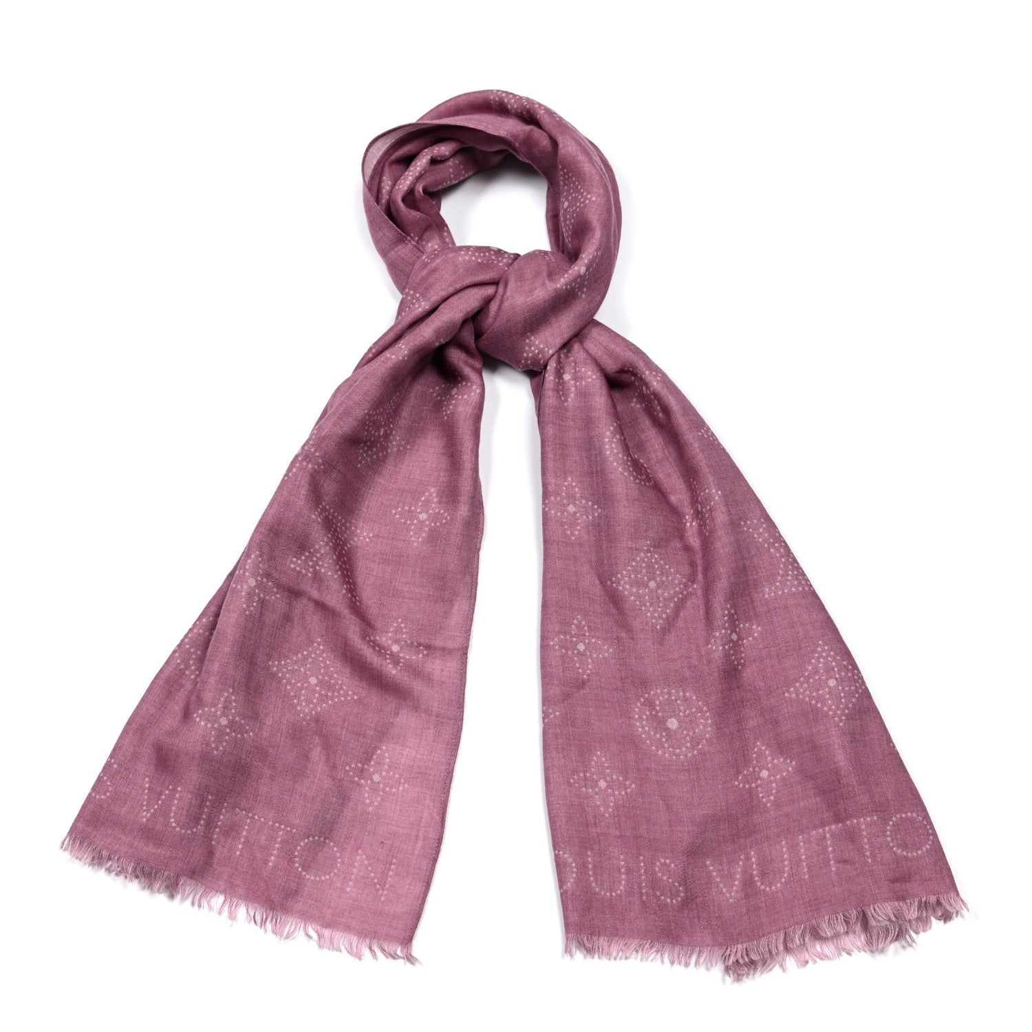 Louis Vuitton Cashmere Silk Mahina Shawl Scarf Violet 1 of 4