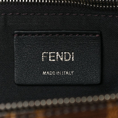 Fendi X FILA Glazed Fabric Vitello Century FF 1974 Mania Belt Bag Mogano Panna Blueberry 6 of 9