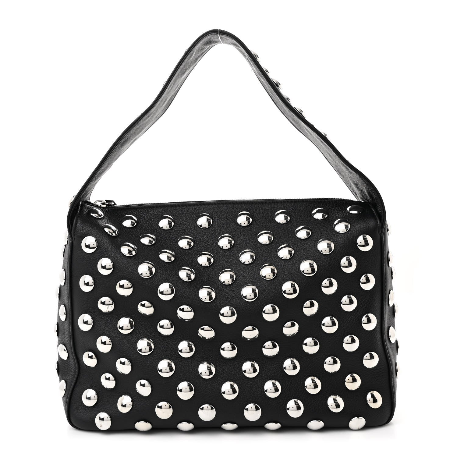 Khaite Pebbled Sport Calfskin Studded Elena Black 1 of 9