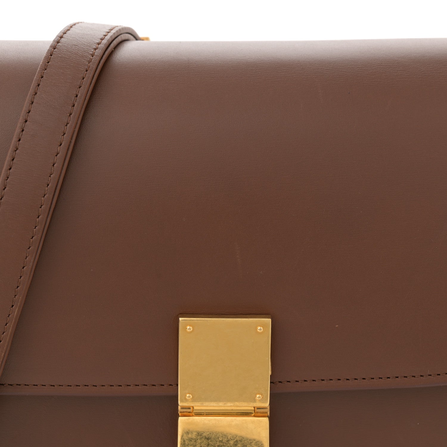 Celine Box Calfskin Medium Classic Box Flap Bag Camel 9 of 12