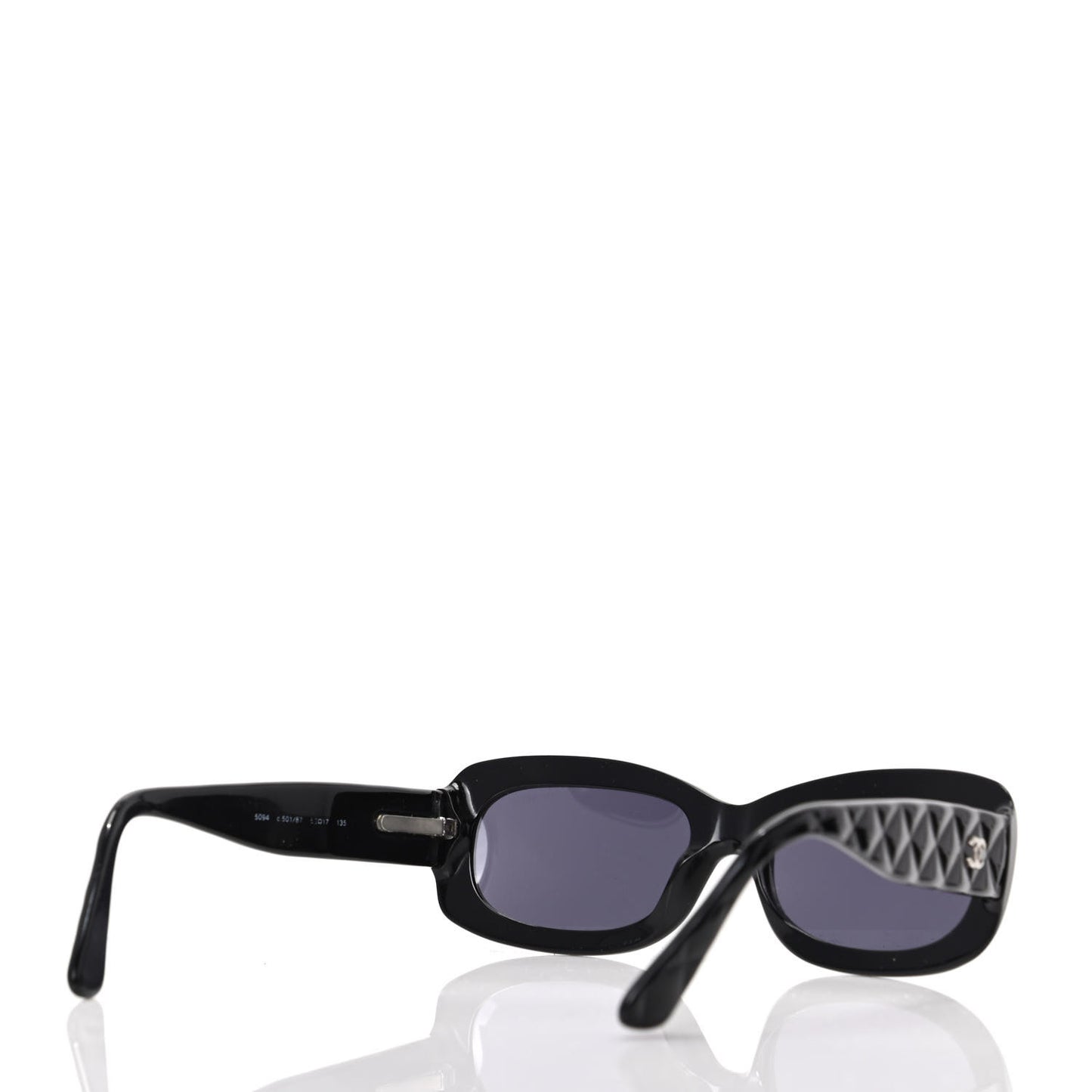 Acetate Quilted Sunglasses 5094 Black