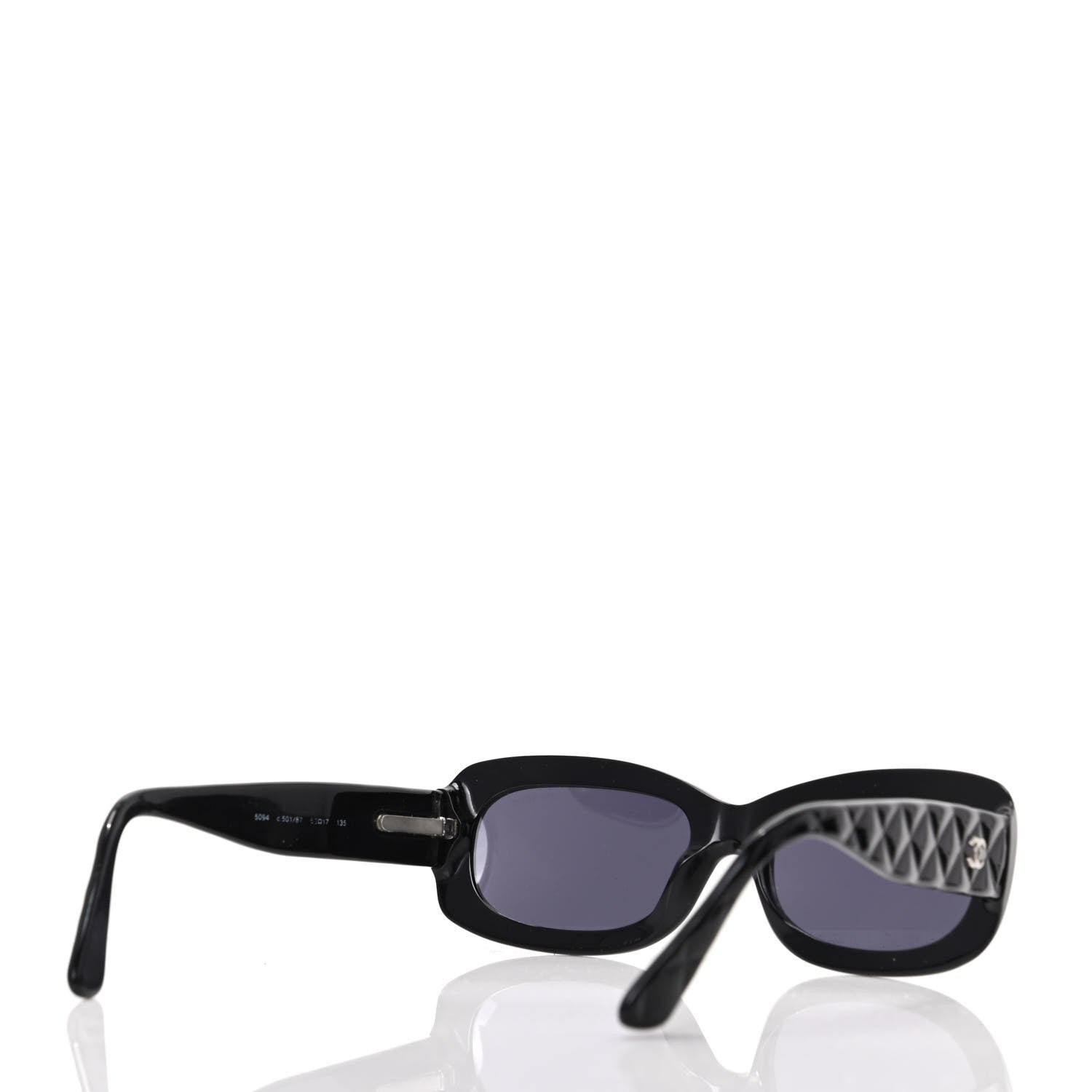 Chanel Acetate Quilted Sunglasses 5094 Black 4 of 8
