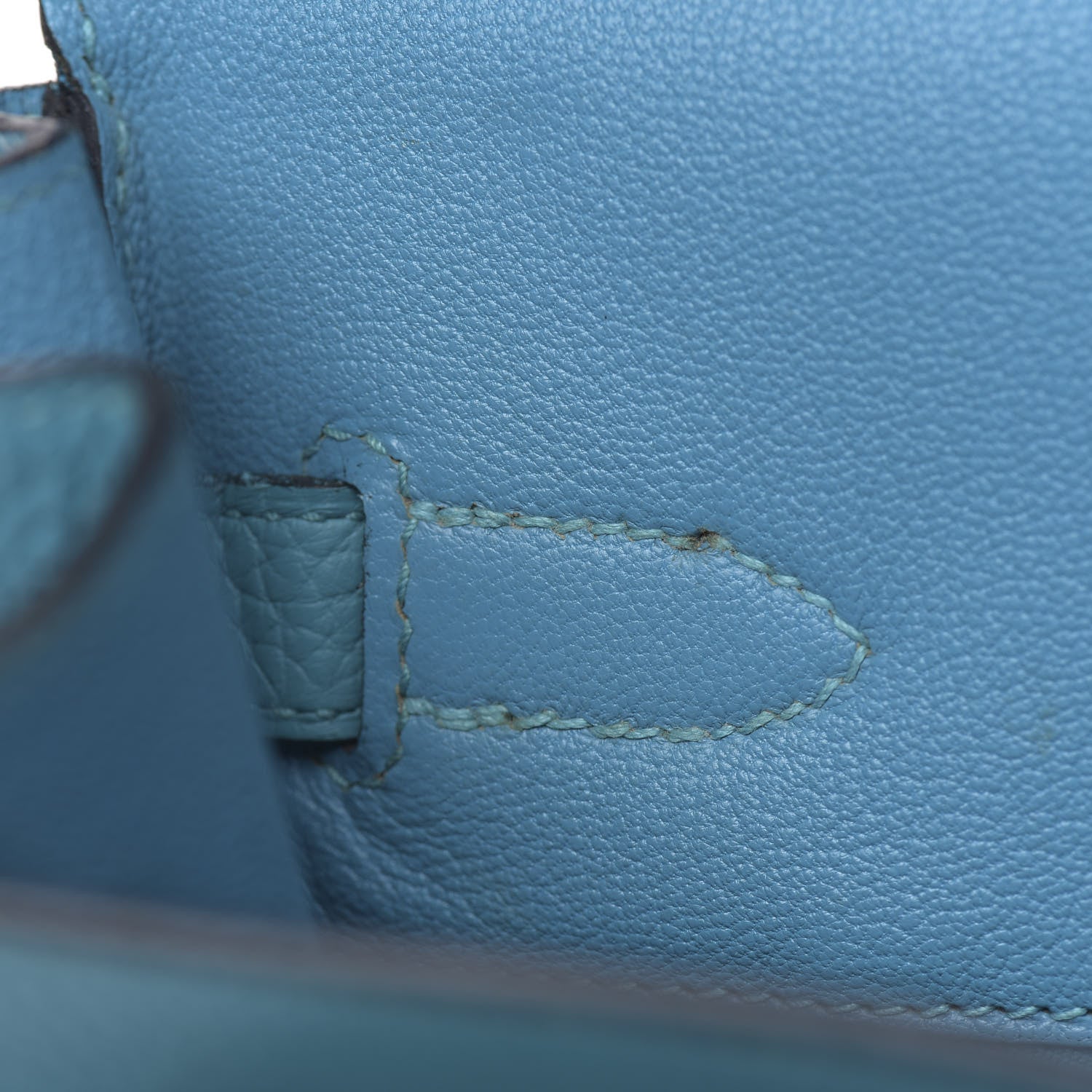 Hermes Taurillon Clemence Birkin 35 Turquoise 17 of 32