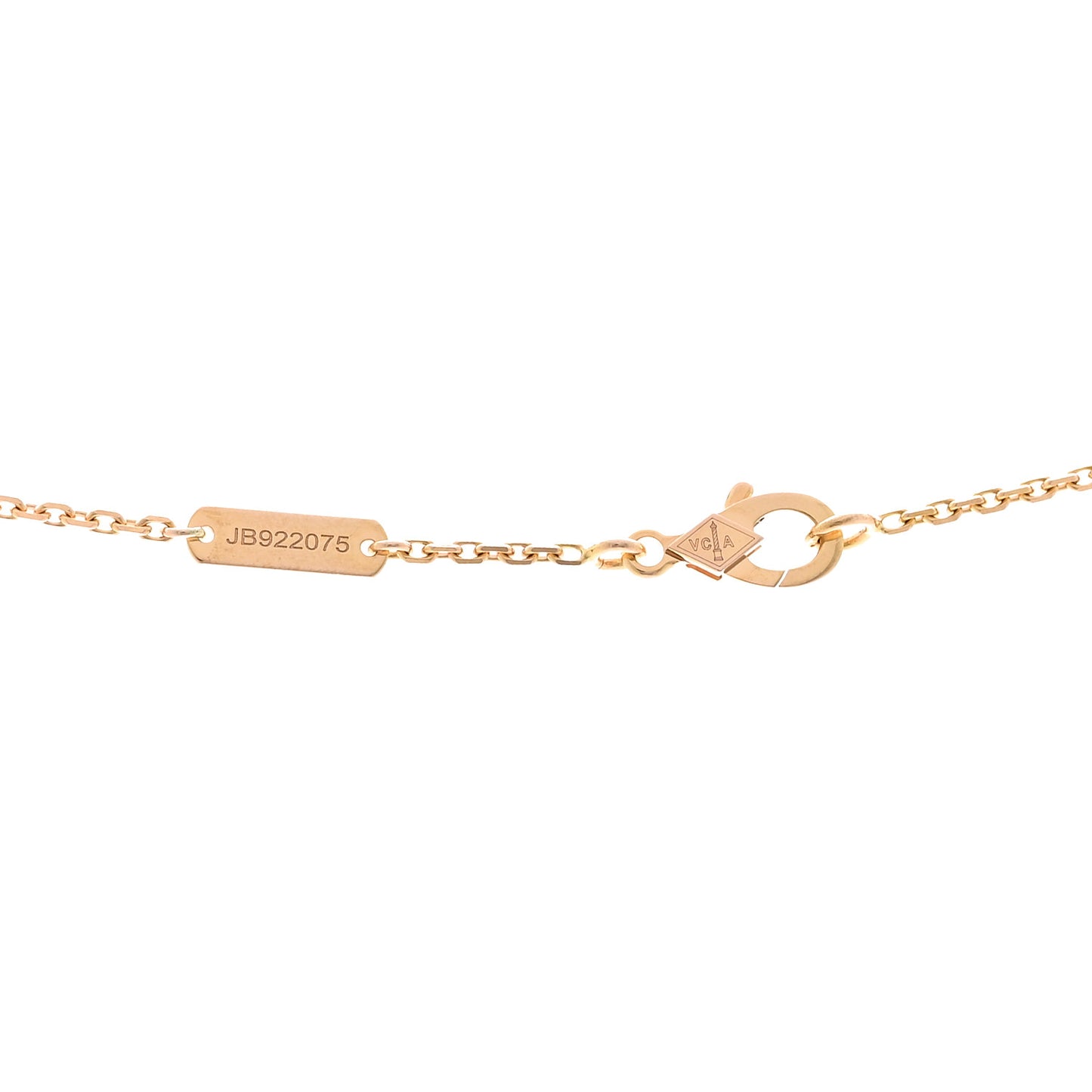 18K Rose Gold Vintage Alhambra Pendant Necklace