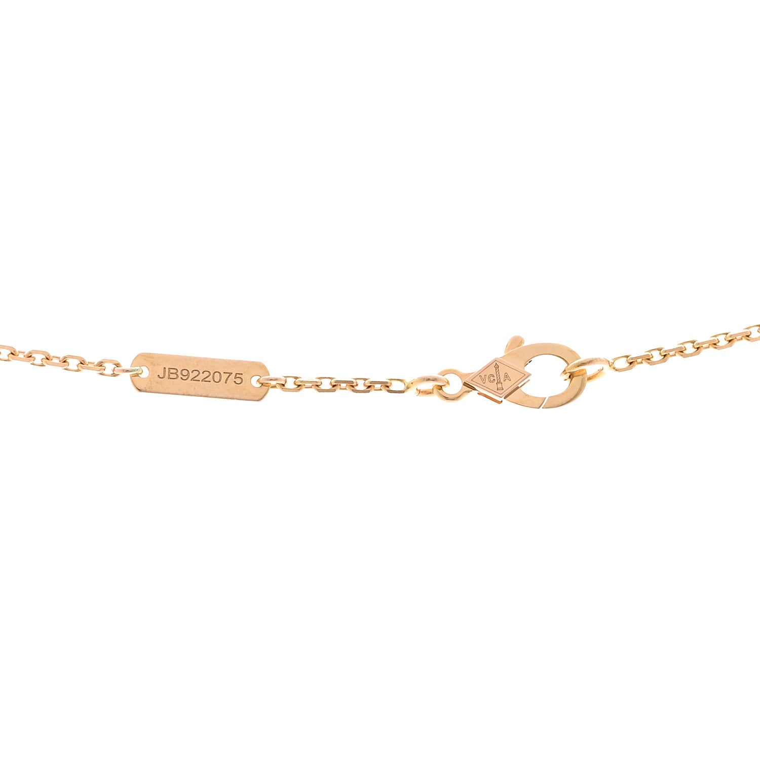Van Cleef & Arpels 18K Rose Gold Vintage Alhambra Pendant Necklace 4 of 6