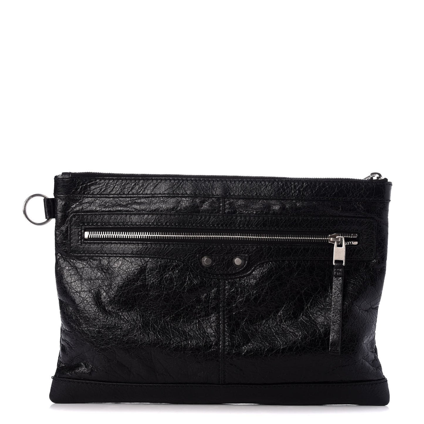 Agneau Arena Classic Hardware Medium Clip Black