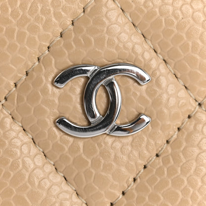 Chanel Caviar Quilted Card Holder Beige 9 of 10