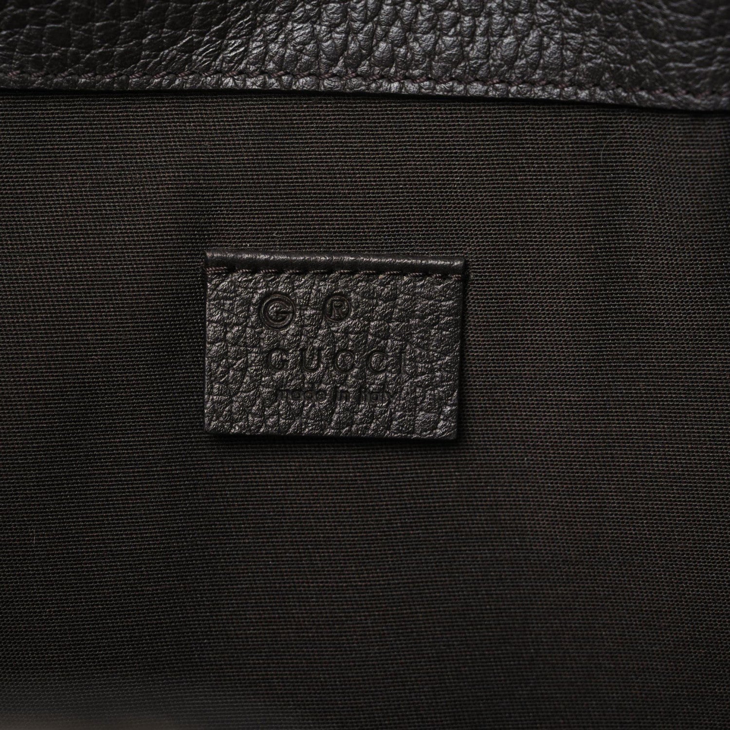 Gucci Monogram Dollar Calfskin O Drawstring Backpack Beige Ebony Testa di Moro Dark Chocolate 7 of 13