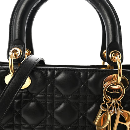 Christian Dior Lambskin Cannage Large Lady Dior Black 8 of 10