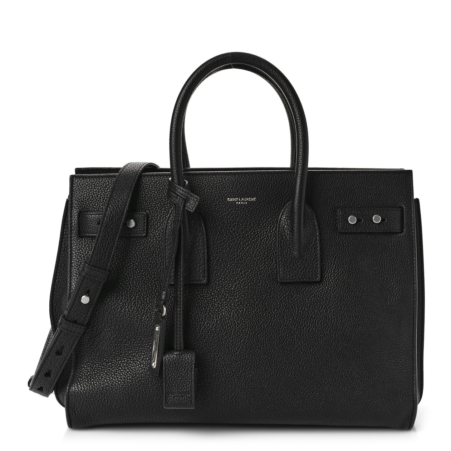 Grained Calfskin Small Supple Sac De Jour Black