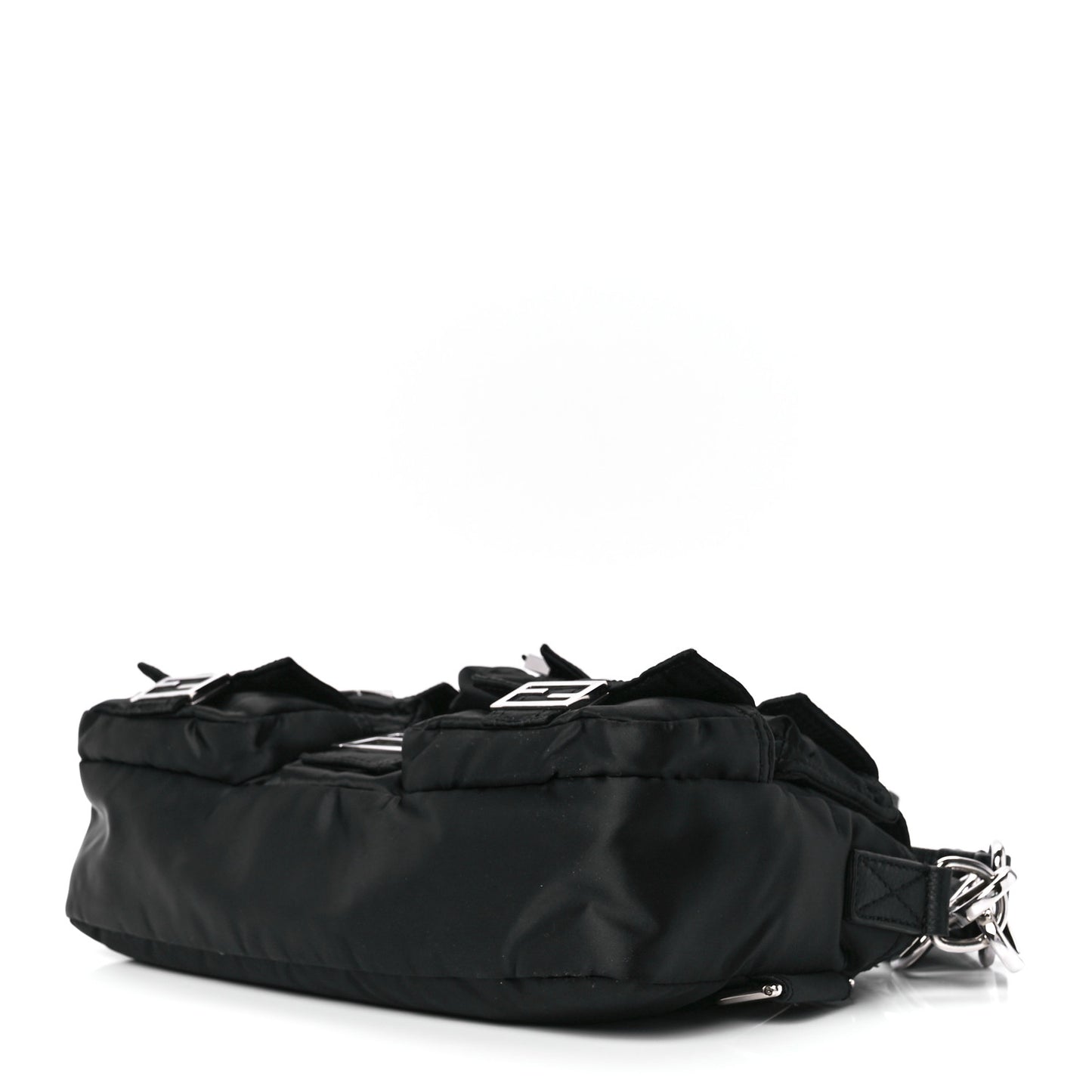 Econyl Cuoio Romano Multipocket Baguette Black