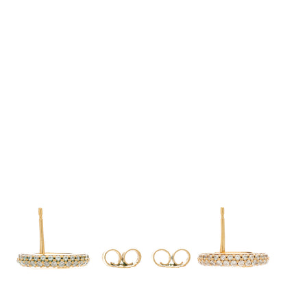 Louis Vuitton Metal Crystal Louise By Night Earrings Gold 3 of 5