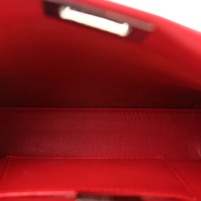 Fendi Vitello Seta Century Nappa Whipstitch Mini Peekaboo Iconic Satchel Fiamma 5 of 10