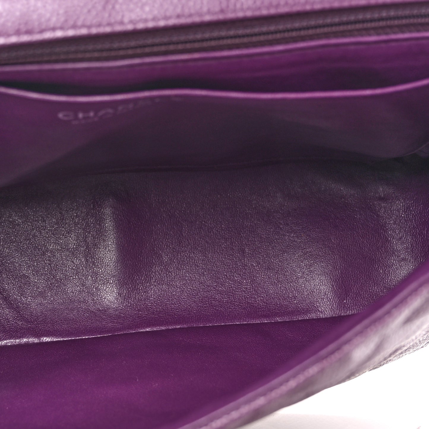 Caviar Quilted Jumbo Single Flap  Purple