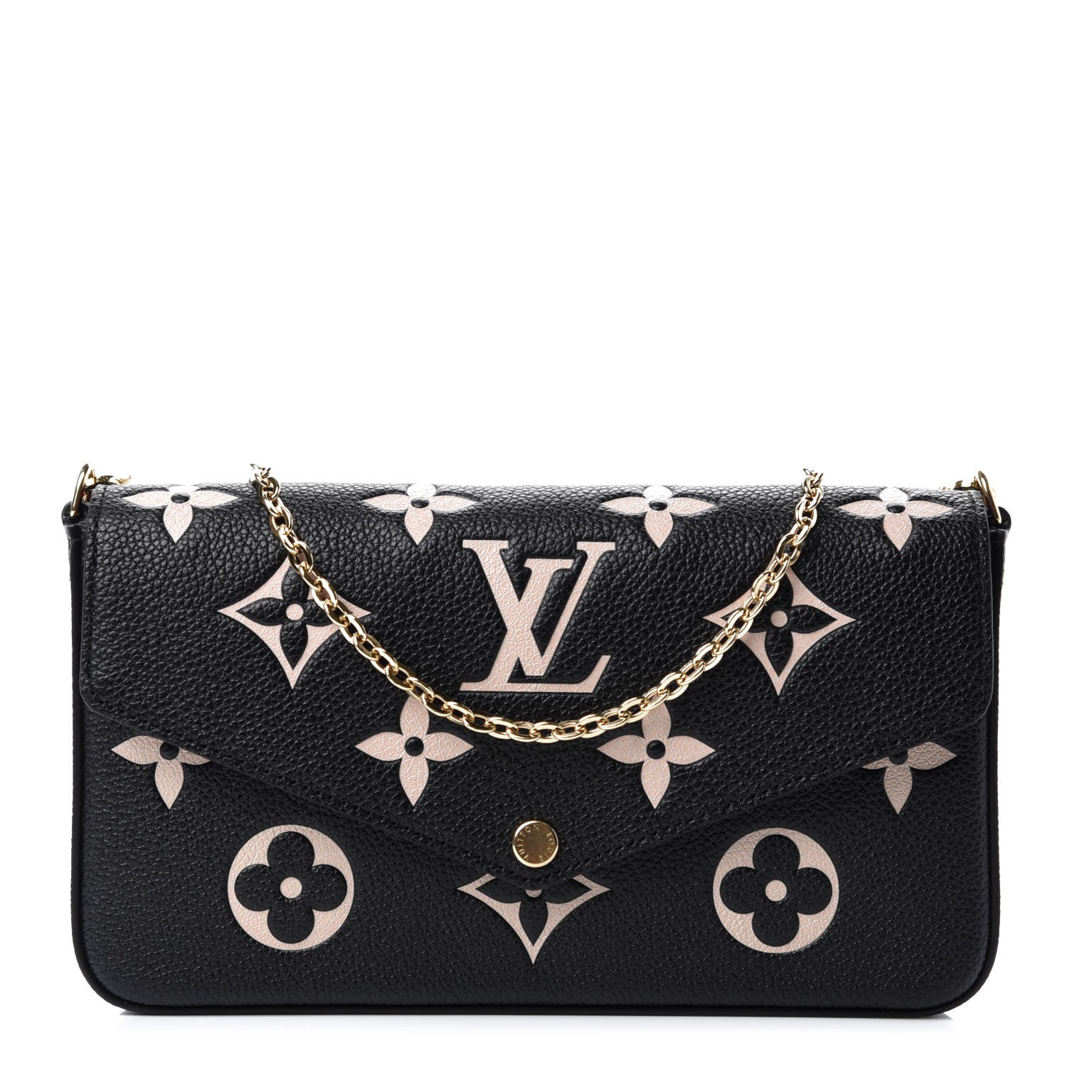 Louis Vuitton Empreinte Monogram Giant Felicie Pochette Black Beige 1 of 11