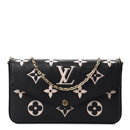 Louis Vuitton Empreinte Monogram Giant Felicie Pochette Black Beige 1 of 11