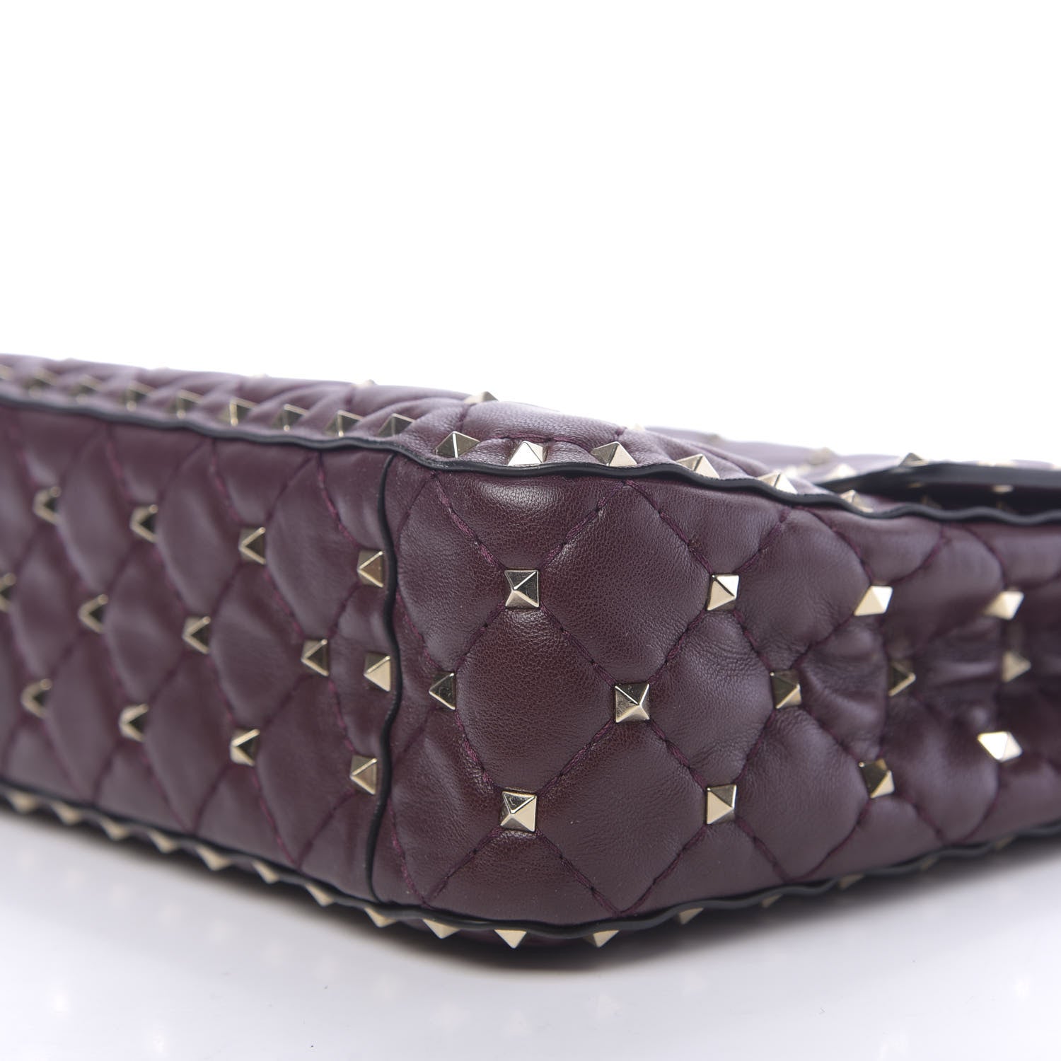 Valentino Garavani Nappa Medium Rockstud Spike Shoulder Bag Rubin 7 of 10