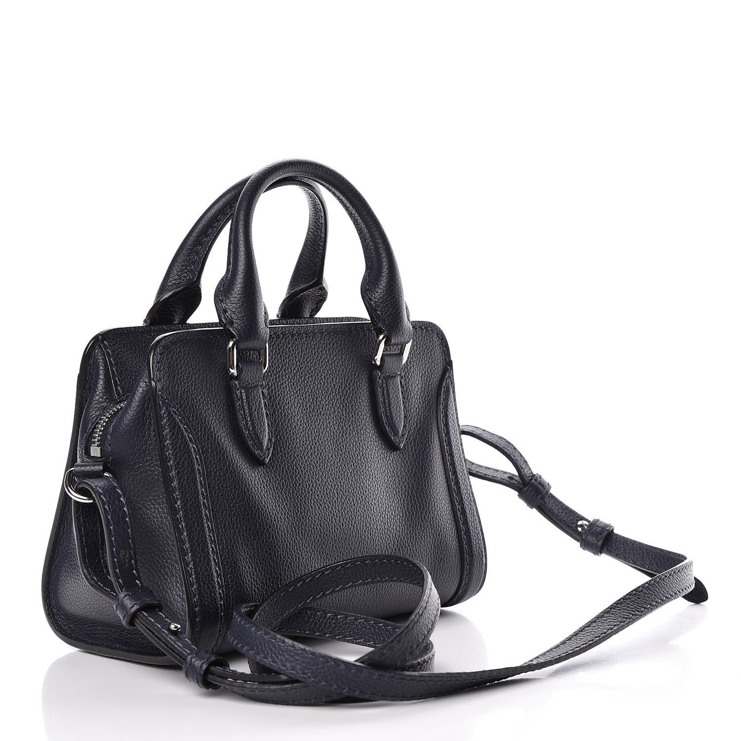 Pebbled Calfskin Mini Padlock Navy