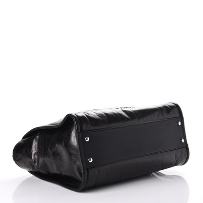 Chanel Glazed Calfskin Small Deauville Tote Black 4 of 11