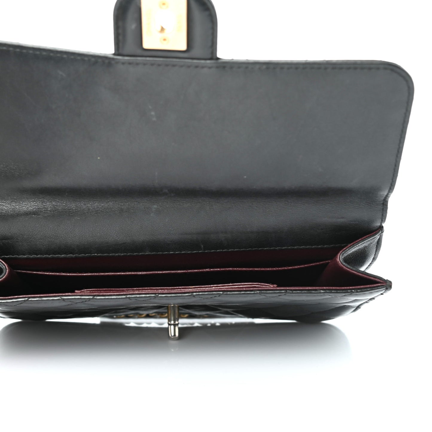 Lambskin Quilted Medium Crossing Times Flap Black