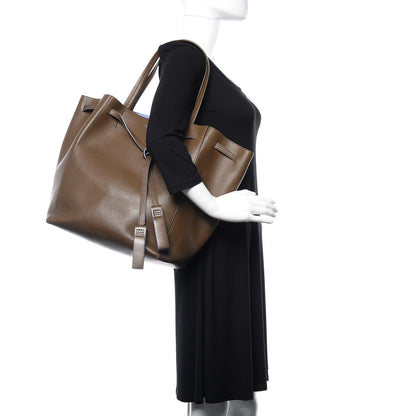 Celine Smooth Calfskin Small Tassel Cabas Phantom Brown Blue 2 of 23