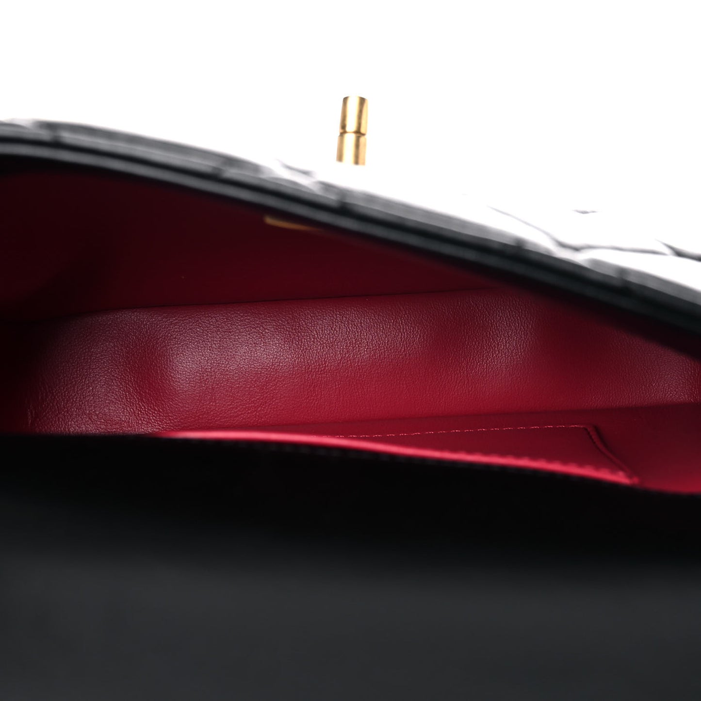 Lambskin Enamel Quilted Mini Pending CC Square Flap Black