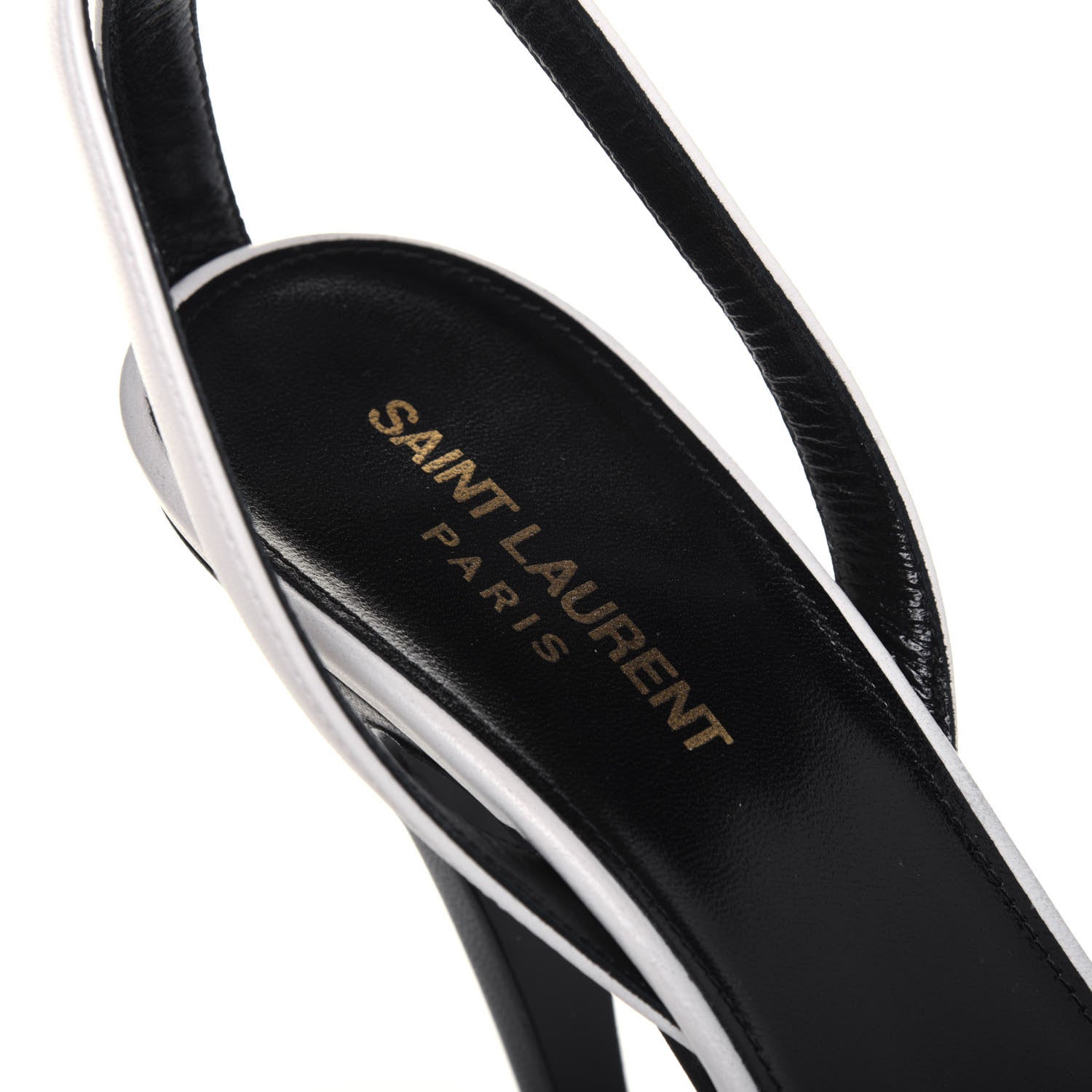 Saint Laurent Calfskin Tribute 105 Open Toe Platform Sandals 41 White 6 of 14