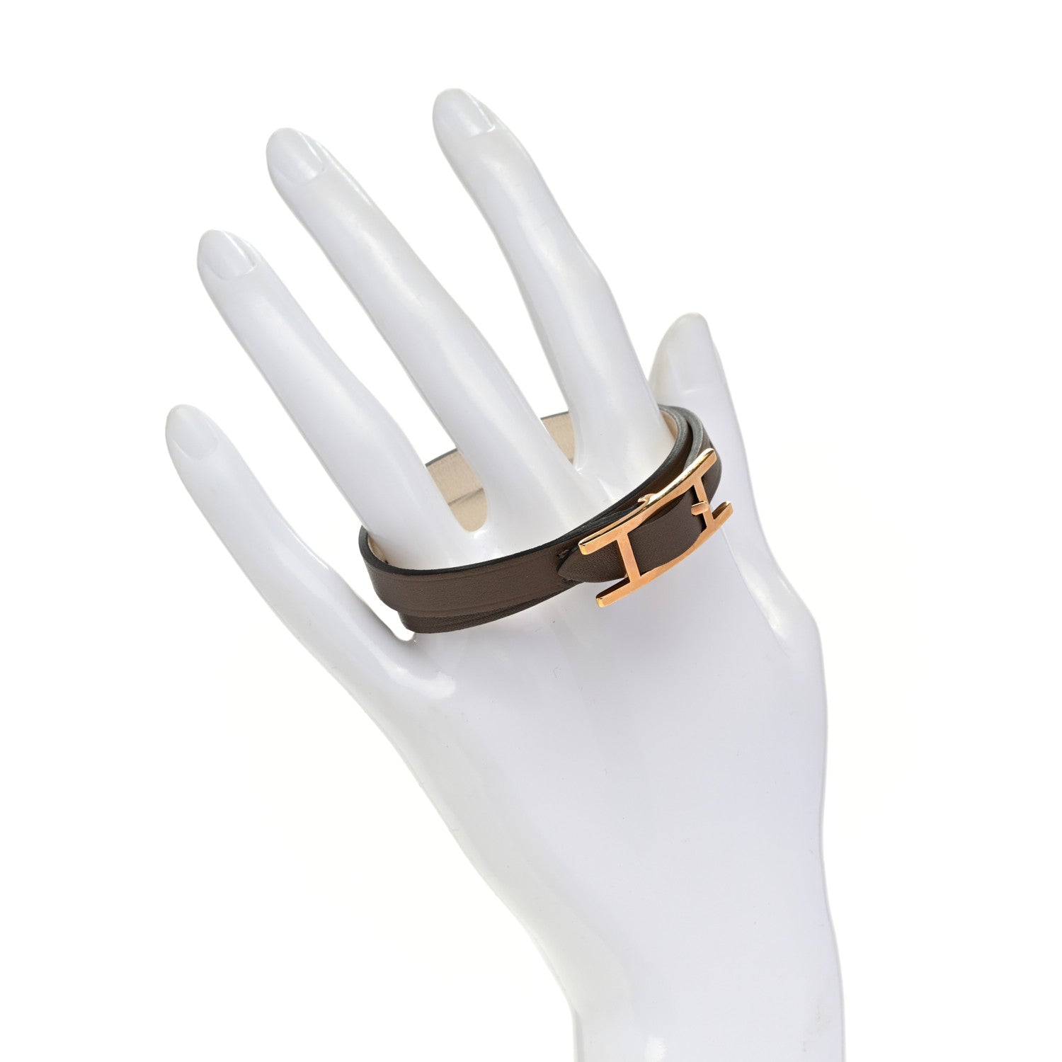 Hermes Swift Behapi Double Tour Bracelet T2 Etoupe Nata 2 of 5